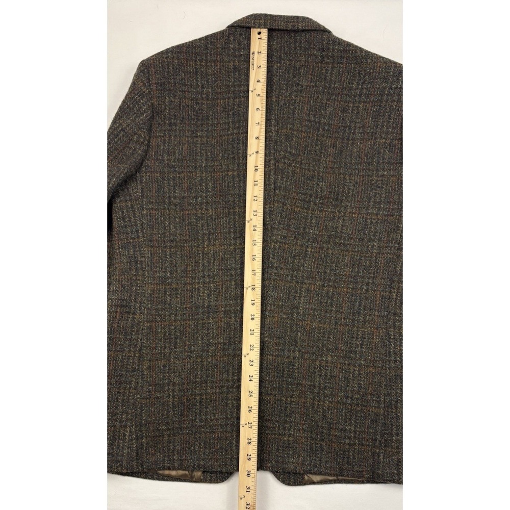 VTG Harris Tweed Dunn & Co Green/Brown/Rust Plaid Sport Coat 42R Great Britain - Picture 12 of 12